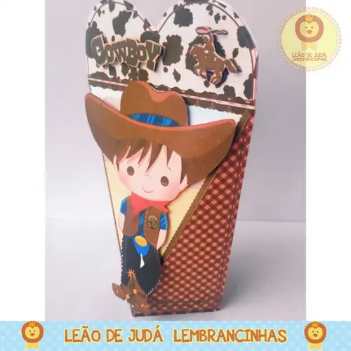 Caixinha para festa tema cowboy