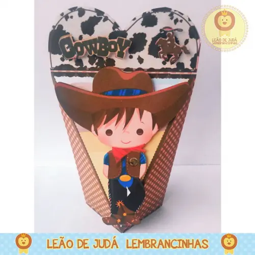 Caixinha para festa tema cowboy