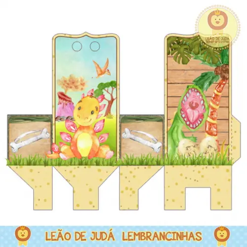 Caixinha para festa tema dino baby