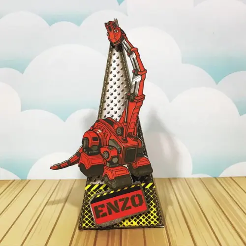Caixinha para festa tema dinotrux