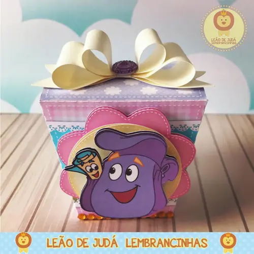 Caixinha para festa tema dora aventureira