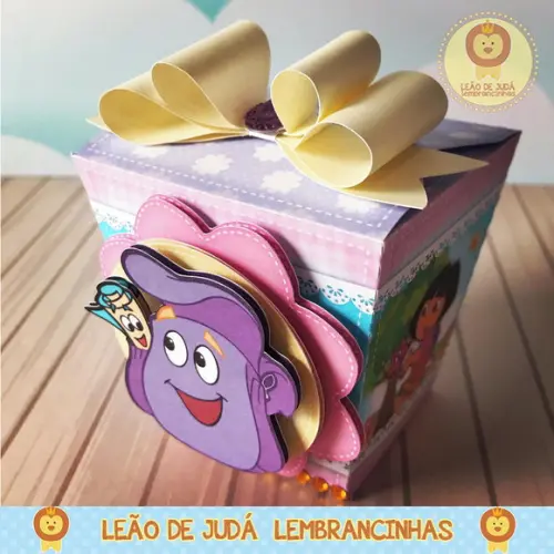 Caixinha para festa tema dora aventureira