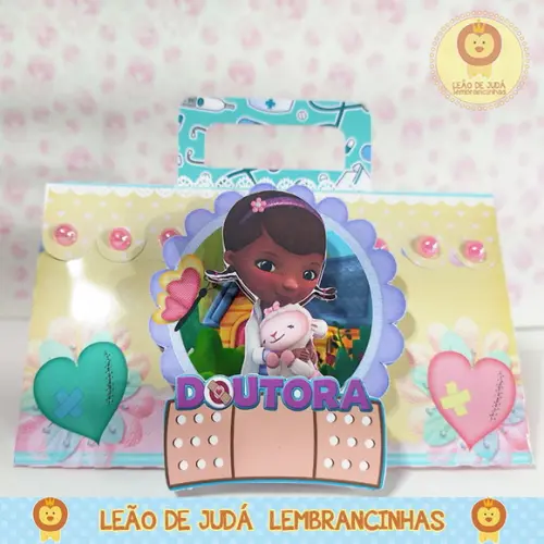 Caixinha para festa tema doutora brinquedos