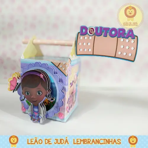 Caixinha para festa tema doutora brinquedos