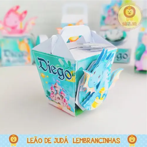 Caixinha para festa tema Dragão