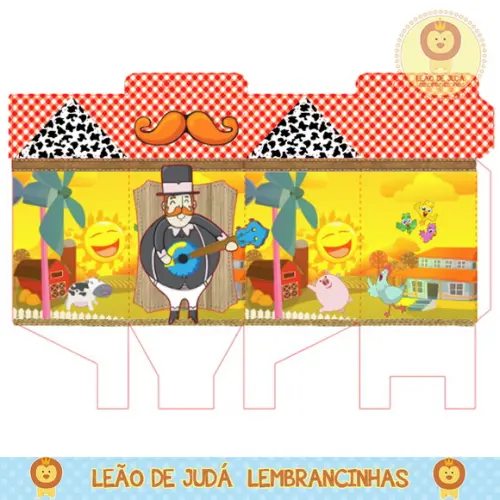 Caixinha para festa tema fazendinha bita