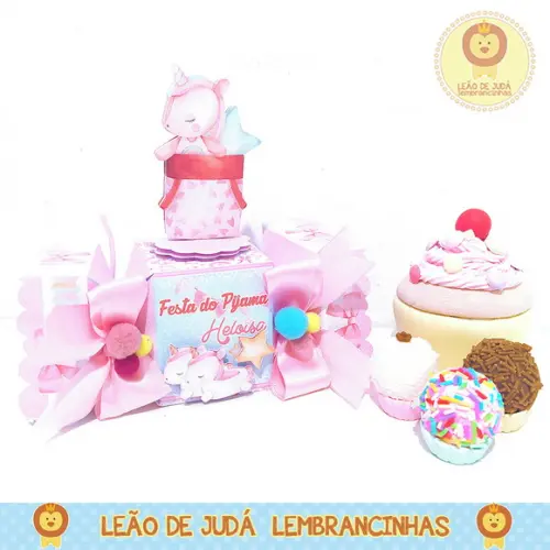 Caixinha para festa tema festa do pijama