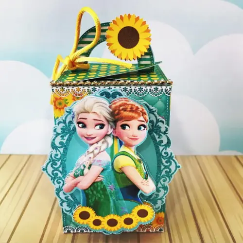 Caixinha para festa tema frozen fever