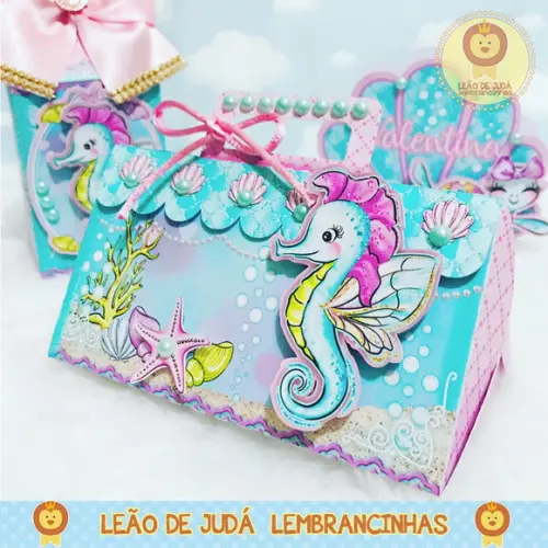 Caixinha para festa tema fundo do mar