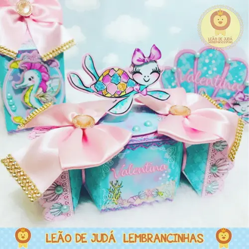 Caixinha para festa tema fundo do mar