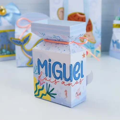 Caixinha para Festa Tema Fundo do Mar