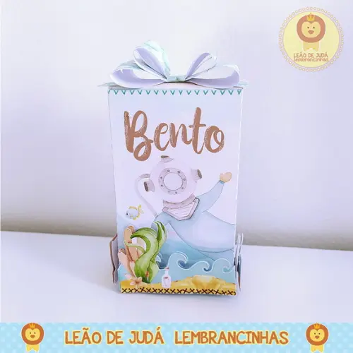 Caixinha para Festa Tema Fundo do Mar Menino