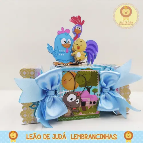 Caixinha para festa tema galinha pintadinha