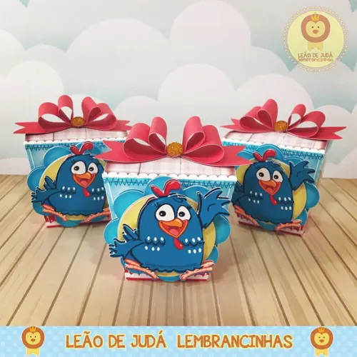 Caixinha para festa tema galinha pintadinha
