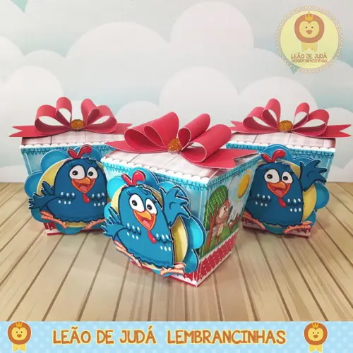 Caixinha para festa tema galinha pintadinha