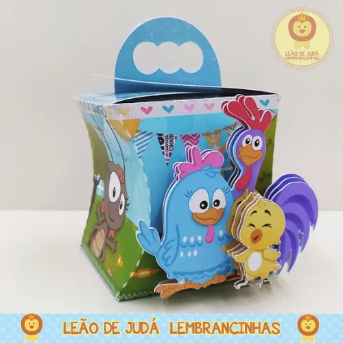 Caixinha para festa tema galinha pintadinha