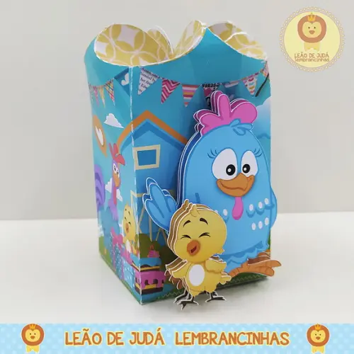 Caixinha para festa tema galinha pintadinha
