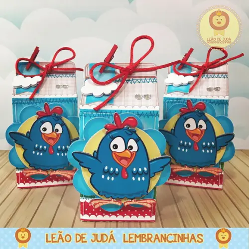 Caixinha para Festa Tema Galinha Pintadinha