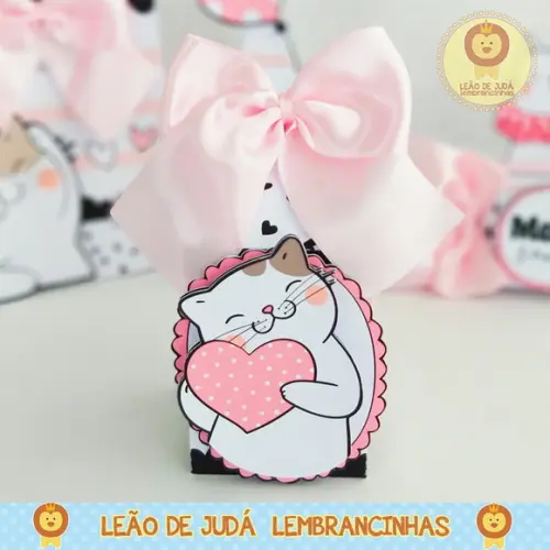 Caixinha para festa tema gatinha