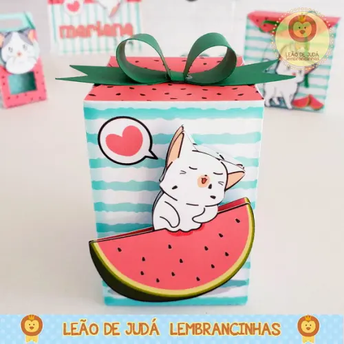 Caixinha para festa tema gatinha