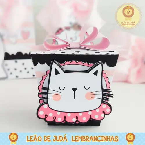 Caixinha para Festa Tema Gatinha