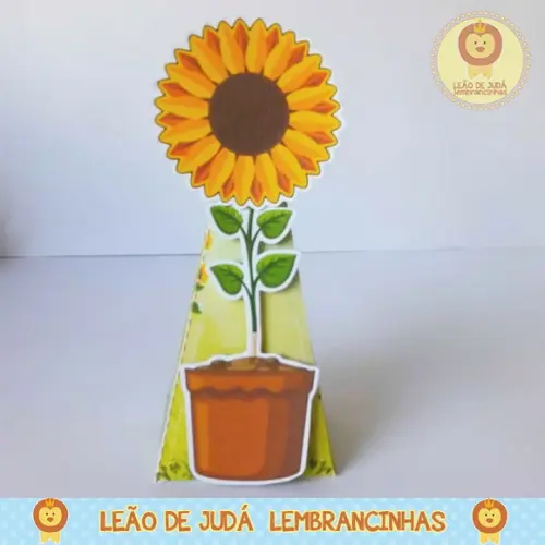 Caixinha para festa tema girassol