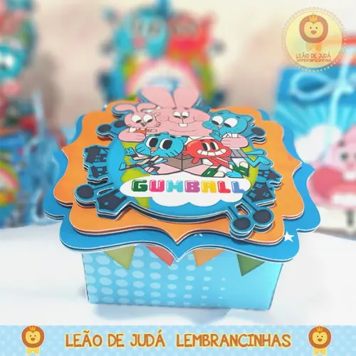 Caixinha para festa tema gumball