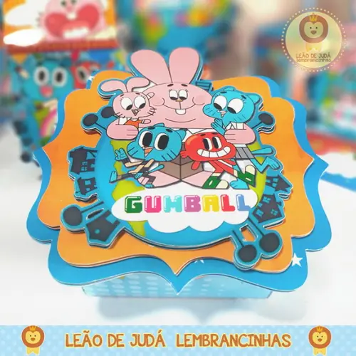 Caixinha para festa tema gumball