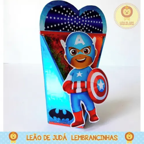 Caixinha para festa tema herois cute