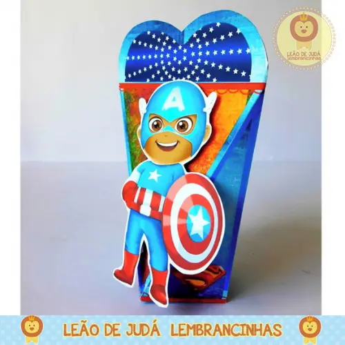 Caixinha para festa tema herois cute