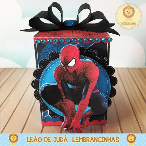 Caixinha para festa tema homem aranha
