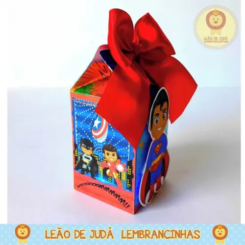 Caixinha para festa tema herois cute
