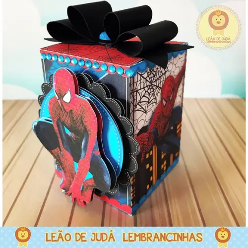 Caixinha para festa tema homem aranha