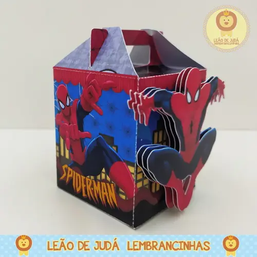 Caixinha para festa tema homem aranha