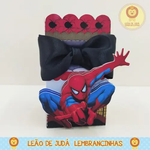 Caixinha para festa tema homem aranha