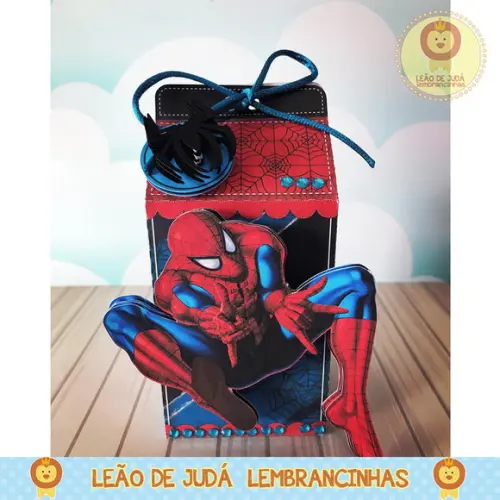 Caixinha para festa tema homem aranha