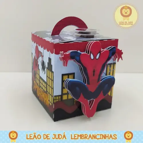 Caixinha para festa tema homem aranha