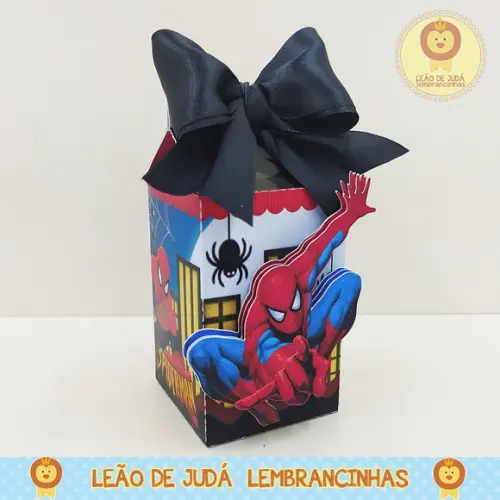 Caixinha para festa tema homem aranha