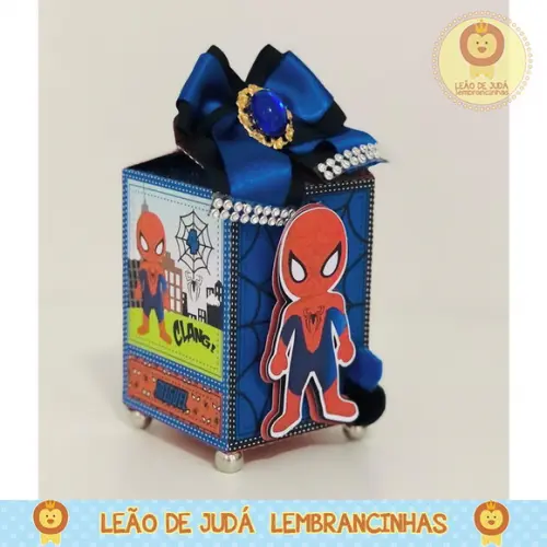 Caixinha para festa tema homem aranha cute