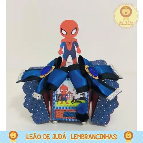 Caixinha para festa tema homem aranha cute