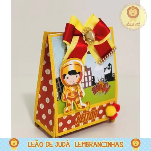 Caixinha para festa tema homem de ferro