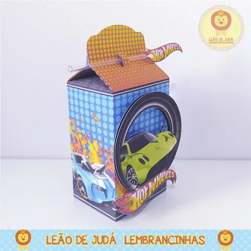 Caixinha para festa tema hot wheels