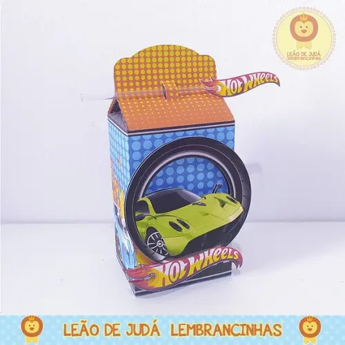 Caixinha para festa tema hot wheels