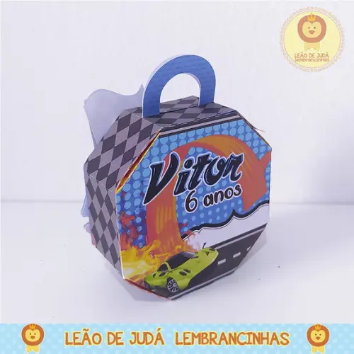 Caixinha para Festa Tema Hot Wheels