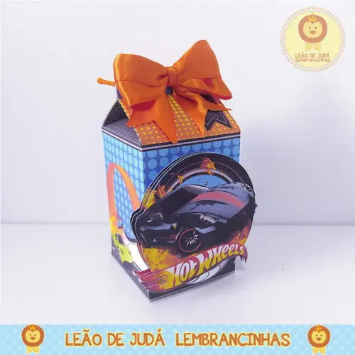 Caixinha para Festa Tema Hot Wheels
