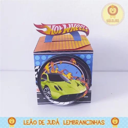 Caixinha para Festa Tema Hot Wheels