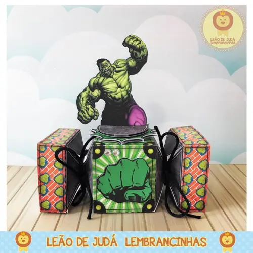 Caixinha para festa tema hulk