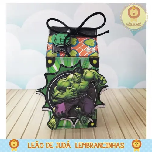 Caixinha para Festa Tema Hulk