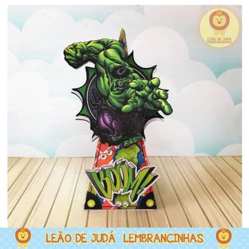 Caixinha para Festa Tema Hulk