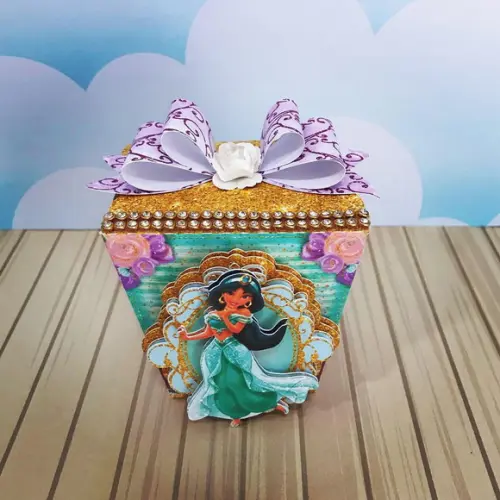 Caixinha para festa tema jasmine